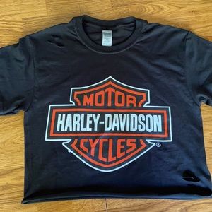 Distressed Harley Davidson shirt